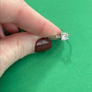 Cubic zirconia and silver ring